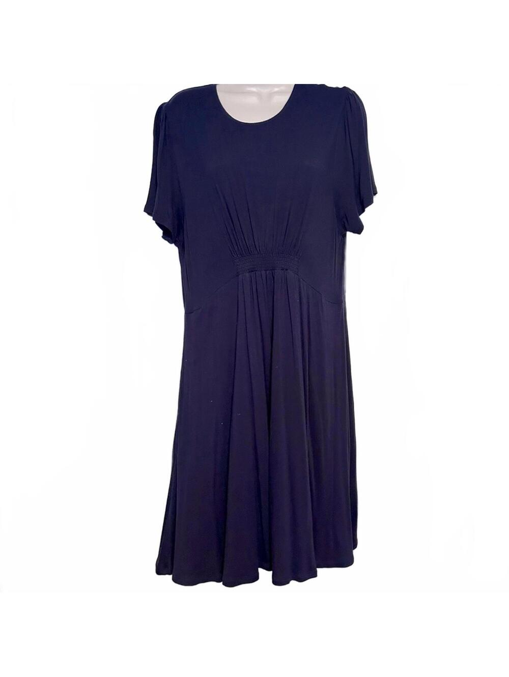 Boden Short Sleeve Navy Knit Dress | Size 12